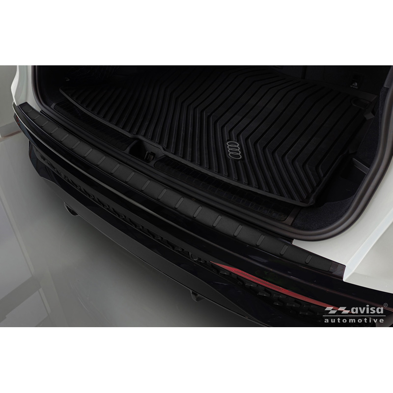Avisa Protection de seuil arrière inox noir mat sur mesure pour Audi Q5 (GUB) 2025- 'Ribs'