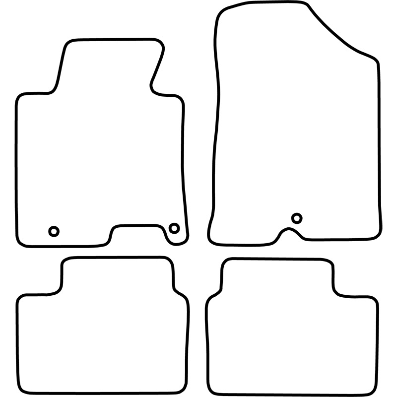 Set de tapis de sol en velours sur mesure pour Kia Pro Cee'd 2012-2018