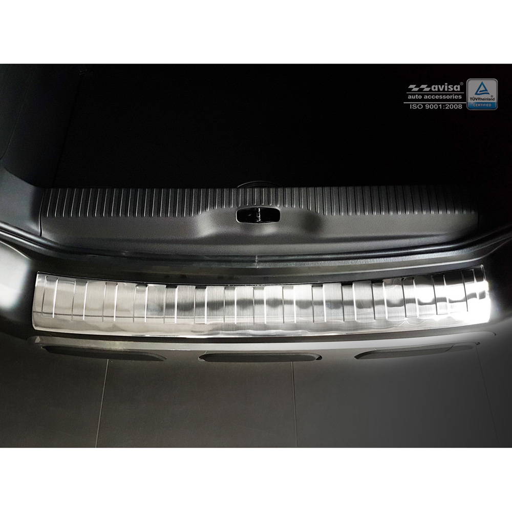 Protection de seuil arrière inox sur mesure pour Citroën C3 Aircross II 2017- 'Ribs'