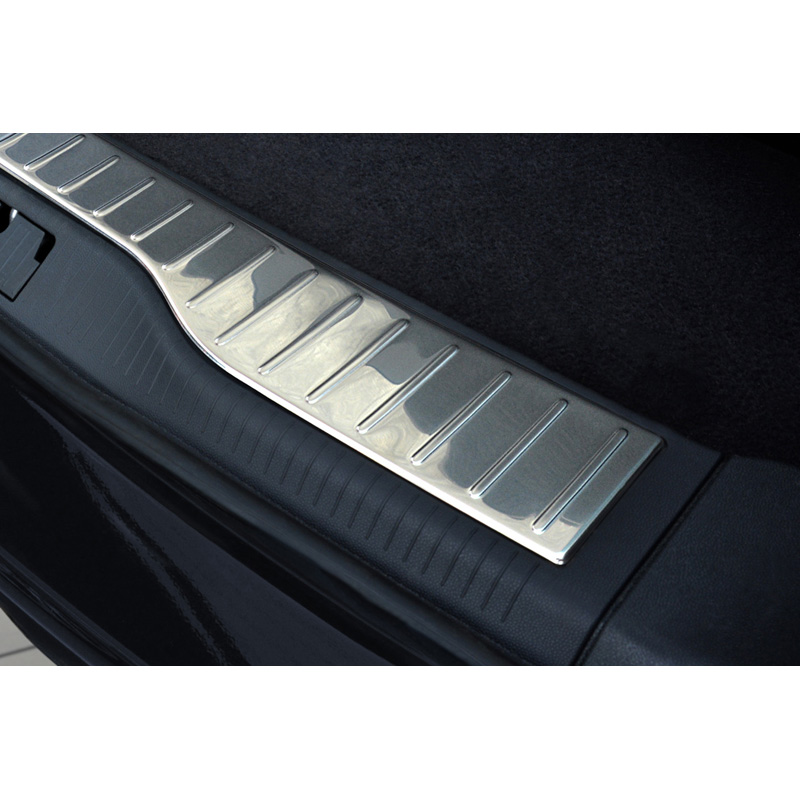 Protection de seuil arrière d'intérieur inox sur mesure pour Opel Zafira B 2010-2012 'Ribs'
