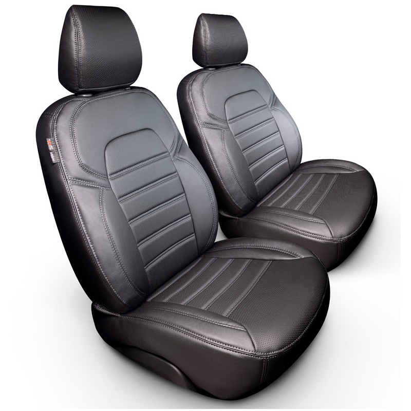 otoM New York Design Housses de siège en cuir artificiel 1+1 sur mesure pour Renault Master IV 2024- (accoudoir sur les deux sièges)