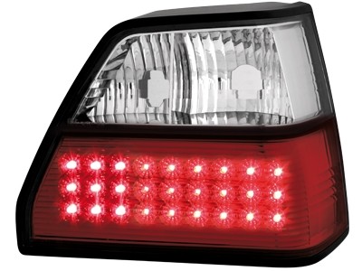 Feux arriere VW Golf II LED rouges/blanc cristal