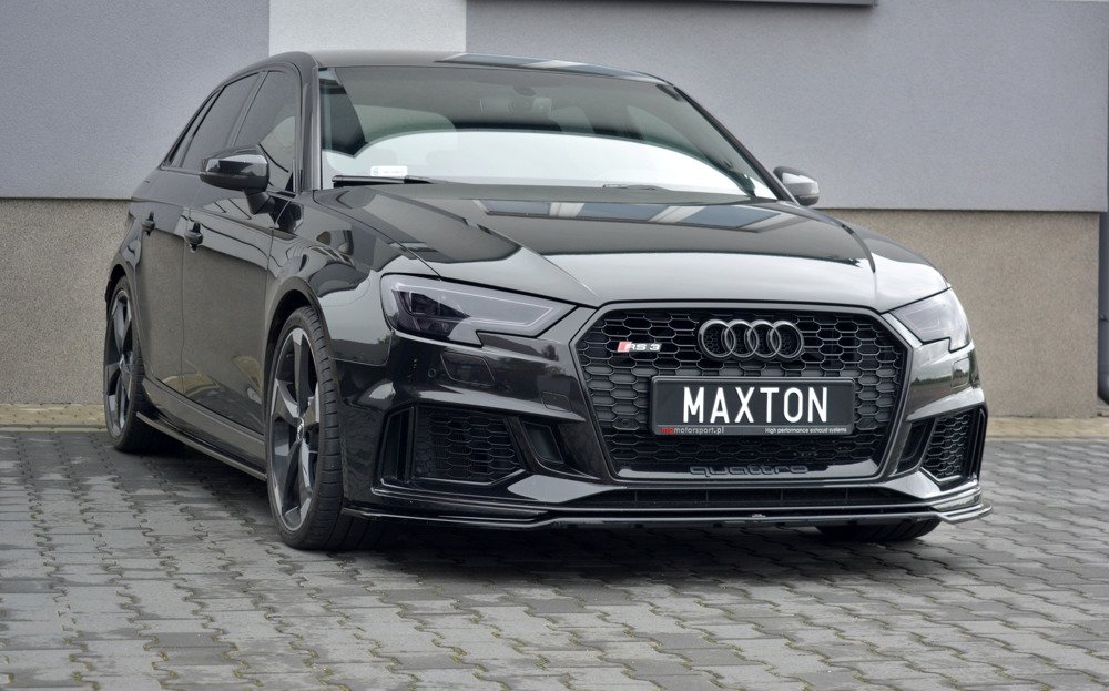 Voorspoiler V.2 Audi RS3 8V FL Sportback Glanzend Zwart