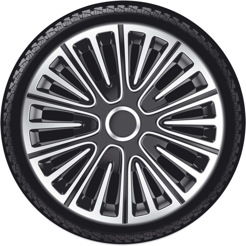 Jeu d'enjoliveurs Motion 15-inch argent/noir