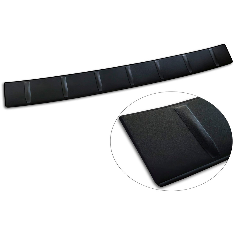 Avisa Protection de Seuil de Coffre Acier Inox sur mesure pour BMW Série 5 Touring (G61) 2024- incl. M-Sport - Noir Mat