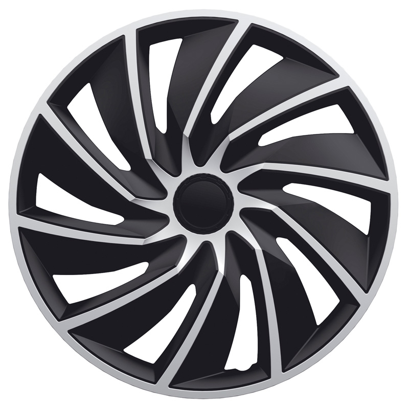 Jeu d'enjoliveurs Turbo 13-inch argent/noir