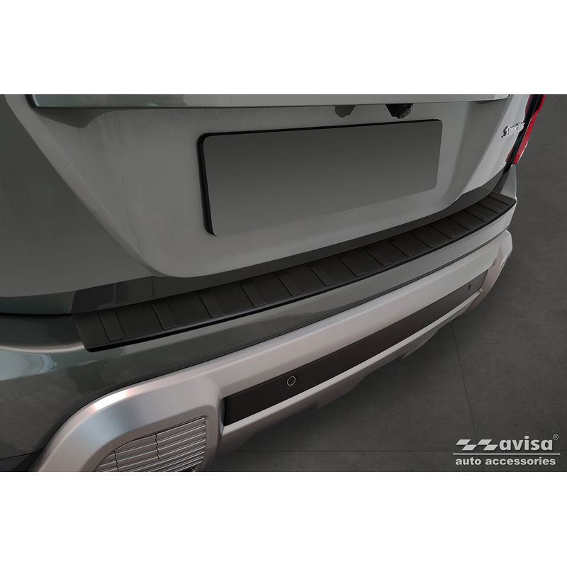Protection de seuil arrière inox noir mat sur mesure pour SsangYong Torres (J100) 2022- 'Ribs'