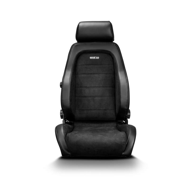 Sparco Siège Baquet GT - Skaï Noir + Microfibre Noir - Réglable