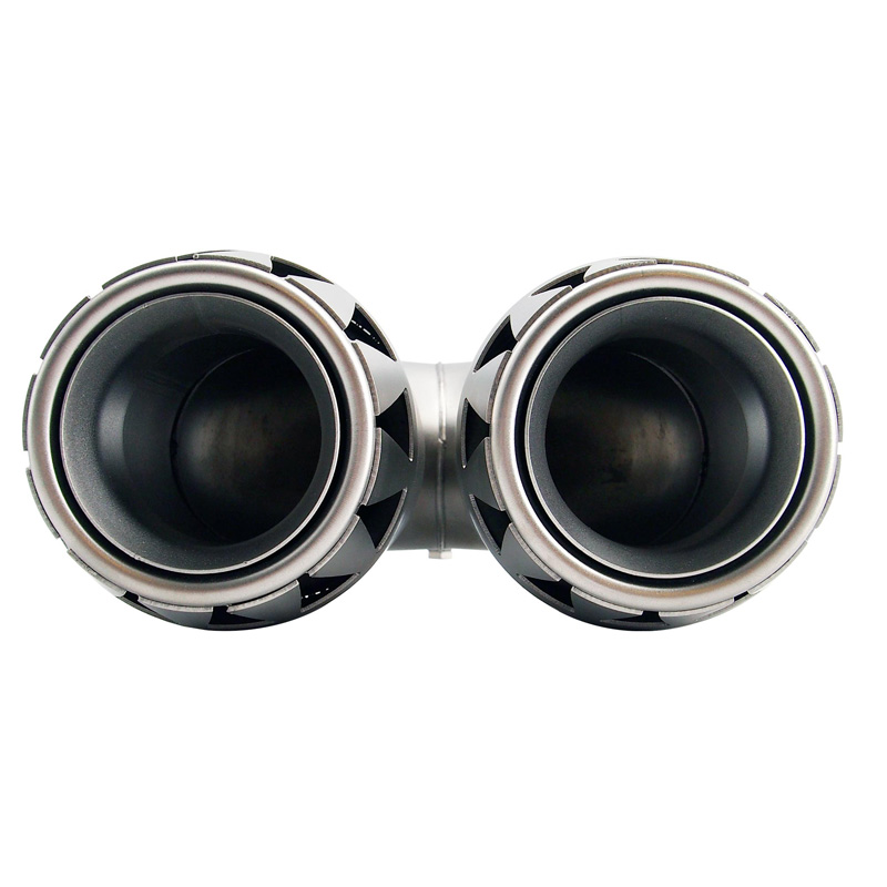 Simoni Racing Embout d'Échappement Rond Double Inox - Titanium Jet Engine Design 185x88xL245mm - Montage ->39-63mm