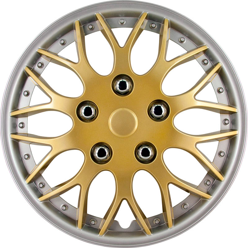 Jeu d'enjoliveurs Missouri 14-inch d'or/bord argent