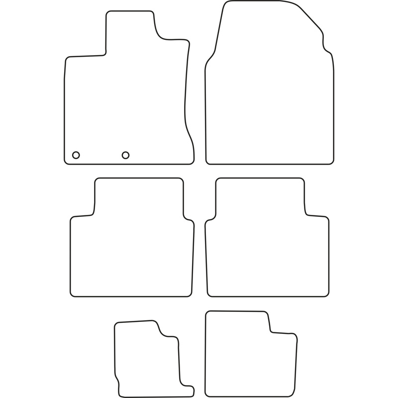 Set de tapis de sol sur mesure pour Nissan Qashqai+2 2008-