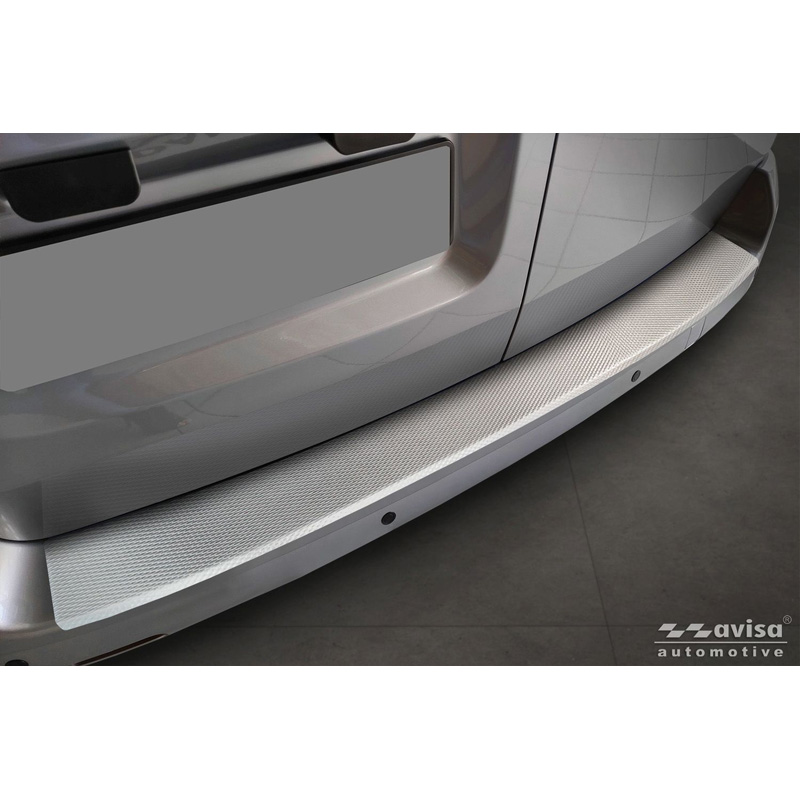 Avisa Protection de seuil arrière inox sur mesure pour Citroën Jumpy & Spacetourer / Peugeot Expert & Traveller / Toyota Proace 2016- / Opel Vivaro / Zafira Life 2019- (L1) '5WL'