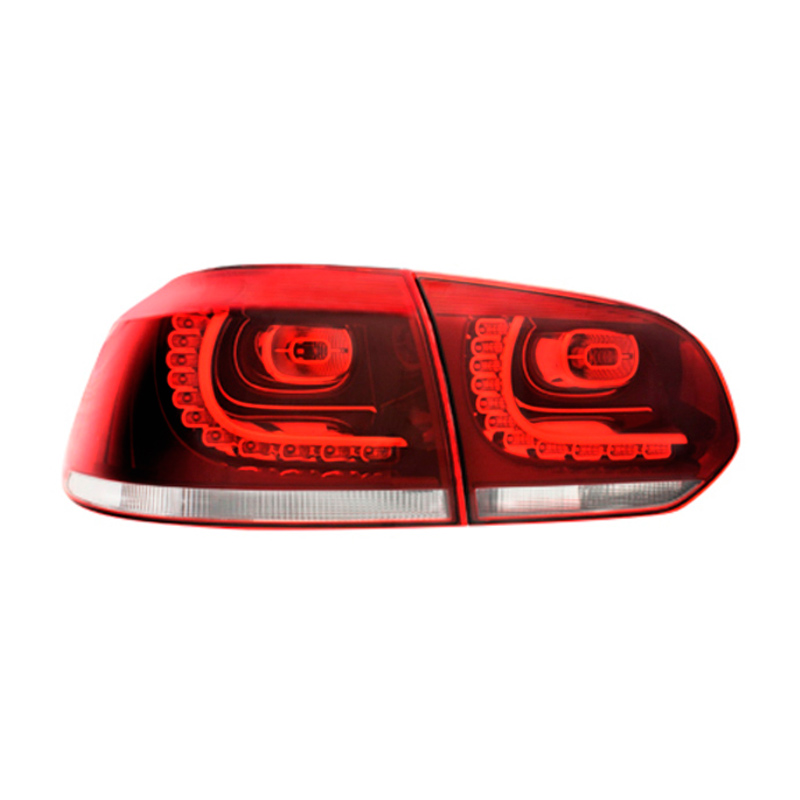 Set de Feux Arrière LED Look-R sur mesure pour Volkswagen Golf VI 2008-2012 excl. Variant - Rouge/Claire