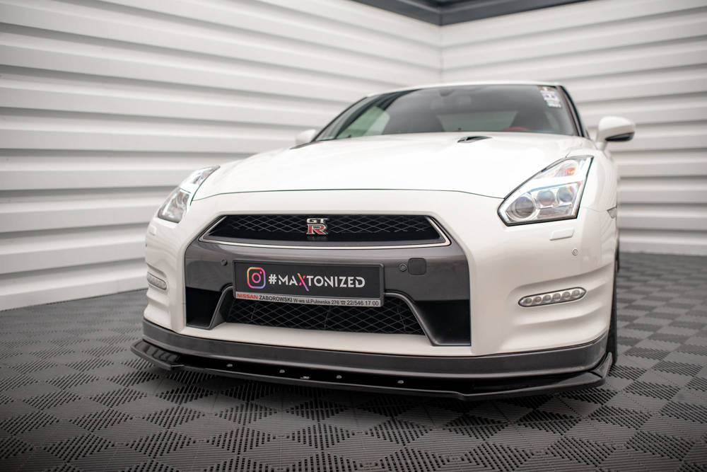 Voorspoiler Nissan GTR R35 11-16 Maxton Glans Zwart