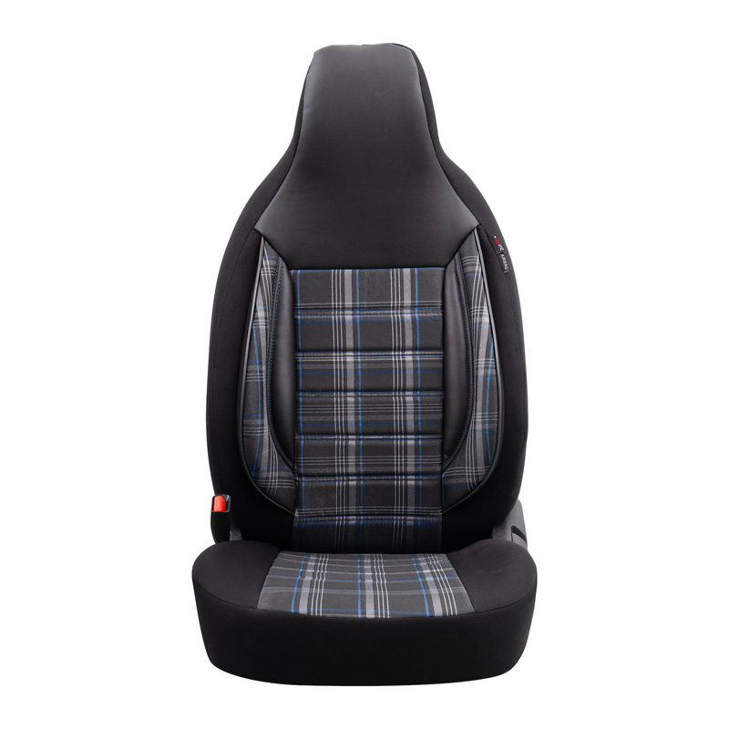 Housse de sièges 'CityBug' universel en textile 'Sports' Noir/Gris/Bleu - 9-pièces - adapté aux Side-Airbags