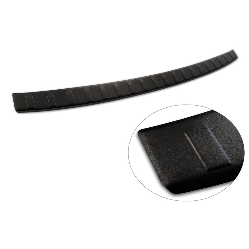 Protection de seuil arrière inox noir mat sur mesure pour Renault Megane E-Tech 2022- 'Ribs'