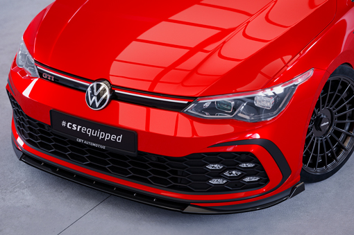 Voorspoiler Volkswagen Golf 8 GTI GTD GTE R-Line CSR Glans Zwart