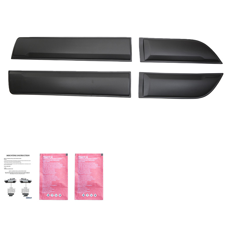 Jeu de baguettes de porte sur mesure pour Dacia Duster II 2018-2024 (sans marquage Duster) - Noir mat