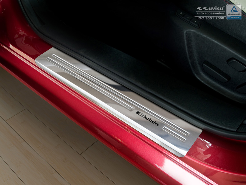 Seuils de portes inoxydable sur mesure pour Mazda 3 2013- & Mazda 6 2013- - 'Exclusive' - 4-pièces