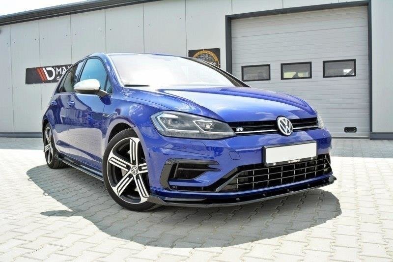 Voorspoiler  VW Golf 7.5 R Facelift Glans Zwart