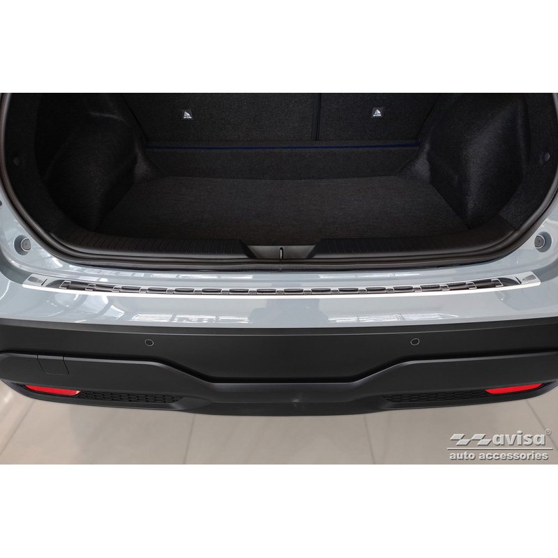 Protection de seuil arrière inox sur mesure pour Nissan Qashqai III 2021- 'Ribs'