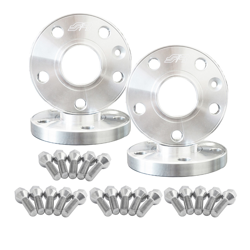 Simoni Racing Kit d'Élargisseurs de Roue en aluminium - 2x16mm(AV) - 2x18mm(AR) (Moyeu 72,6mm) avec boulons de roue - sur mesure pour BMW divers