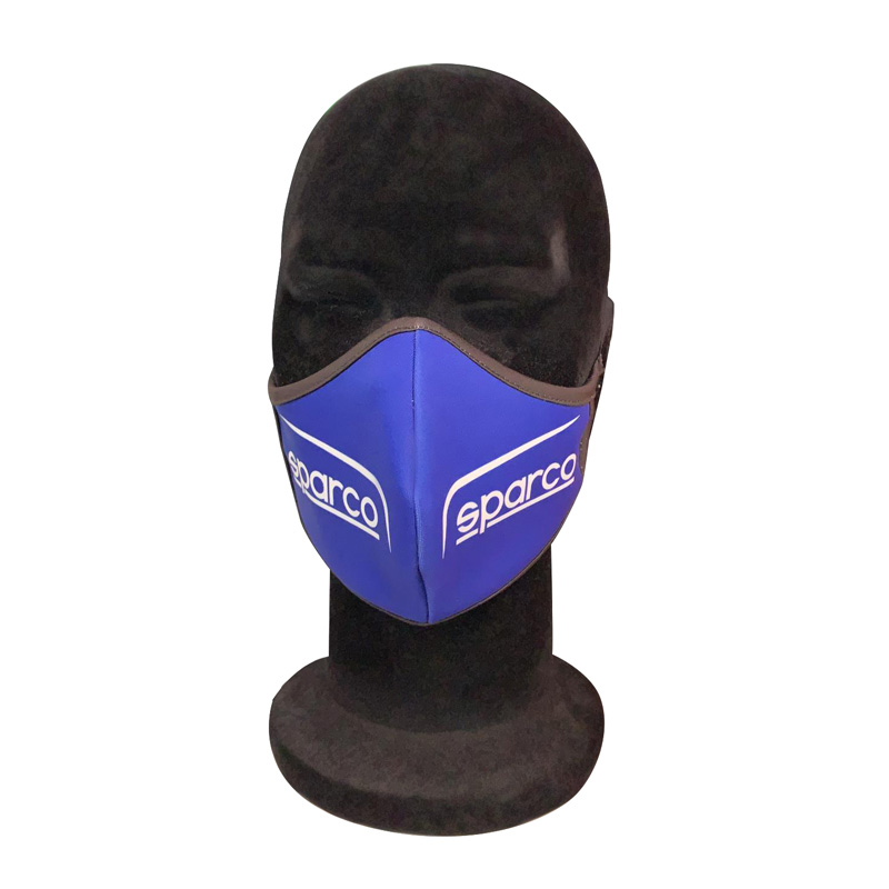 Sparco Masque de protection pour le visage lavable - Bleu - 1 pièce