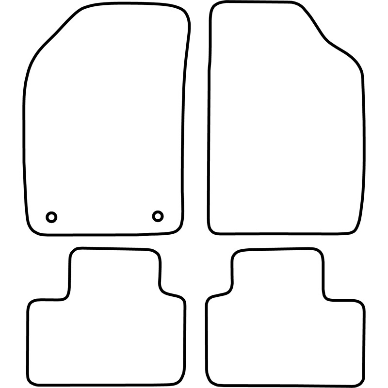 Set de tapis de sol en velours sur mesure pour Lancia Ypsilon 1997-2003