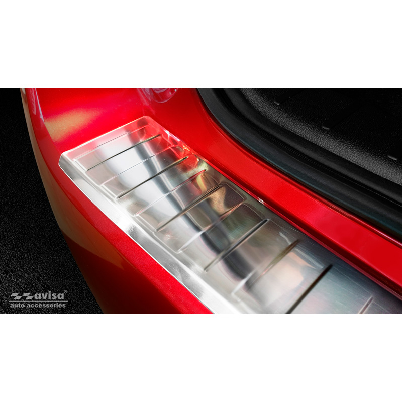 Protection de seuil arrière inox sur mesure pour Mitsubishi ASX Facelift 2019- 'Ribs'