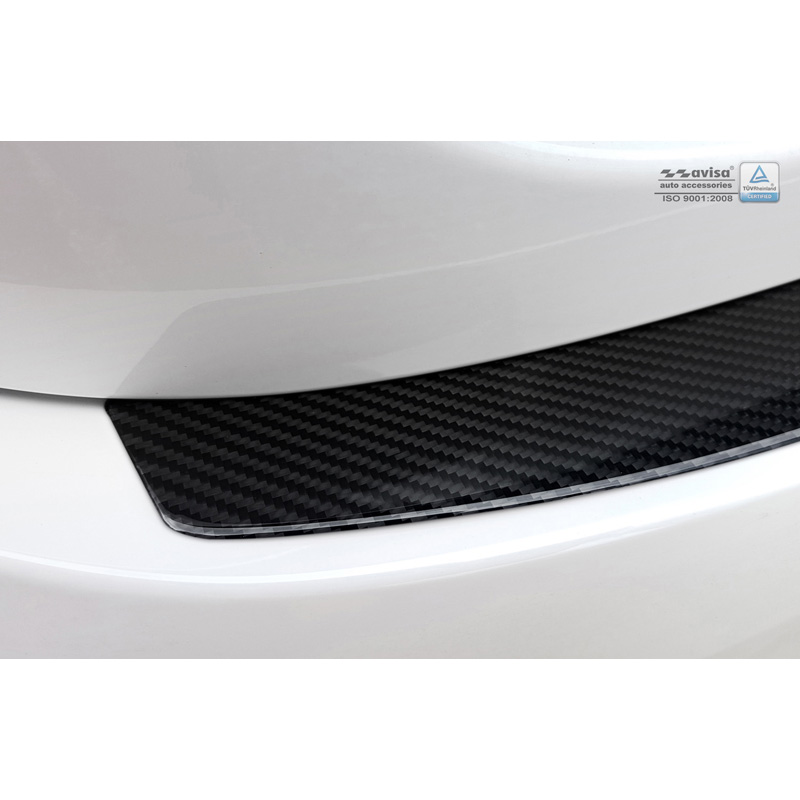 Protection de seuil arrière carboné sur mesure pour Mercedes CLS (C218) 2014-2018 Carboné noir