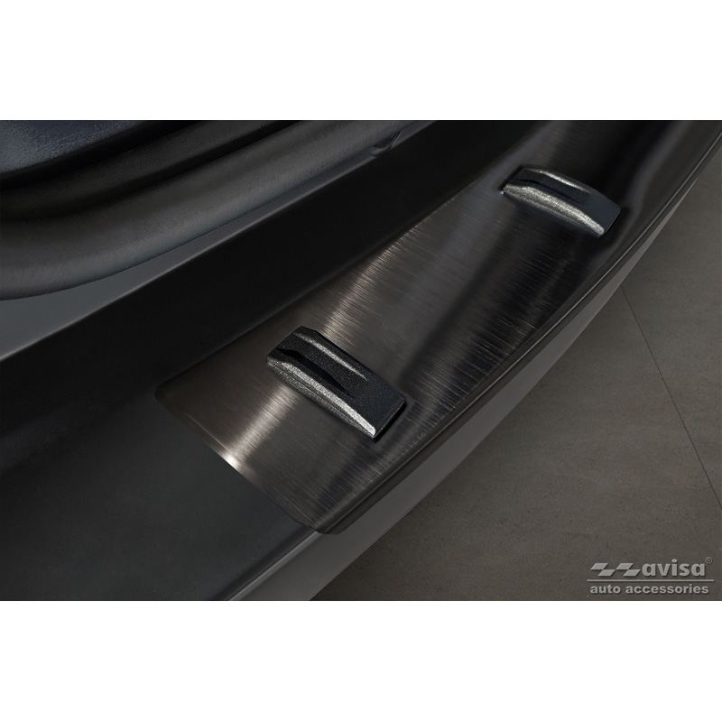 Protection de seuil arrière inox noir sur mesure pour Dacia Duster 2010-2013 & Facelift 2013-2017 'STRONG EDITION'