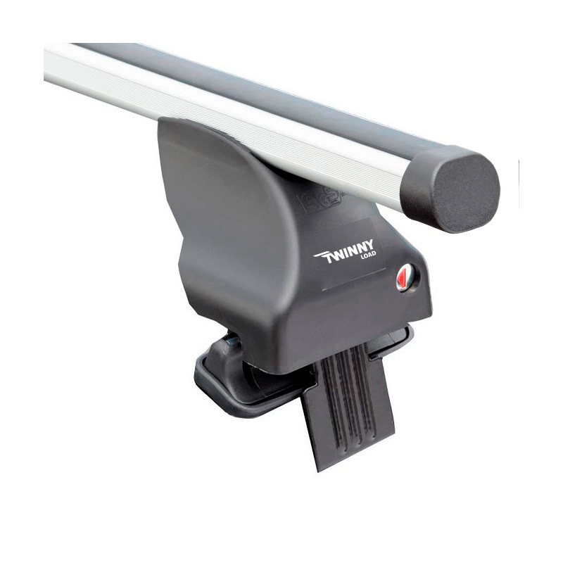 Jeu de barres de toit Twinny Load Aluminium A54 sur mesure pour Audi Q3 Sportback 2019- & Dacia Sandero III 2021- & Renault Scenic IV 2016- & Seat Ibiza 6F 2017- & Volkswagen Polo VI 2017-