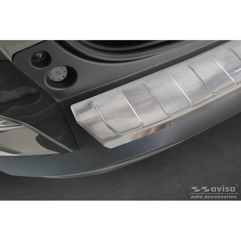 Protection de seuil arrière inox sur mesure pour Citroën C5 X 2021- 'Ribs'