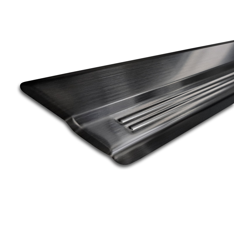 Avisa Seuils de portes inoxydable noir sur mesure pour Suzuki Swift VI 2024- - 'Lines' - 4-pièces