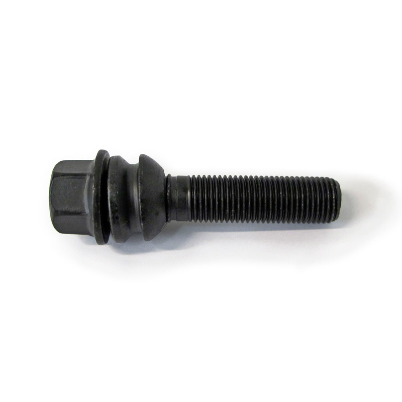 Boulon de roue H&R sphérique avec cône mobile R14 M14x1.50 - Longueur 59mm - Noir