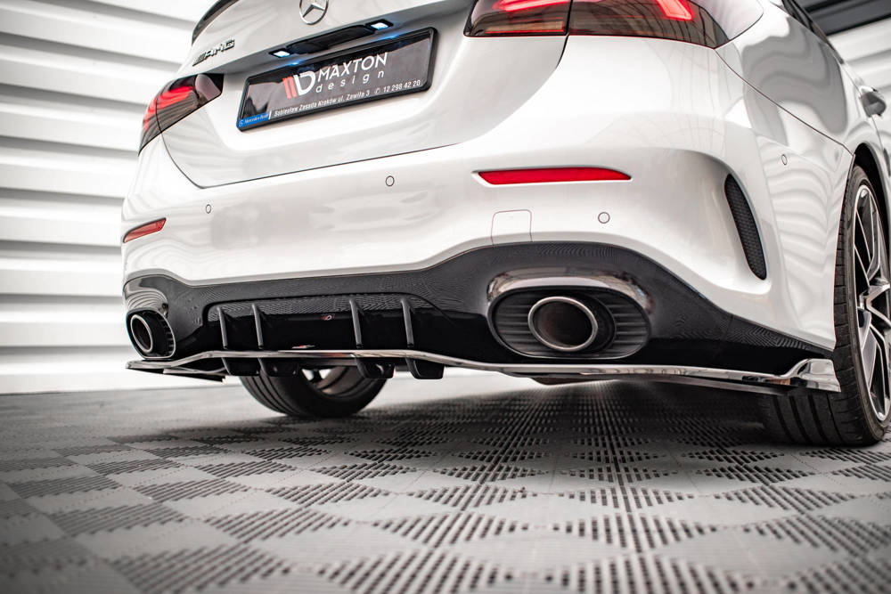 Diffuser V.2 A35 Mercedes A Klasse W177 A35 AMG Glans Zwart