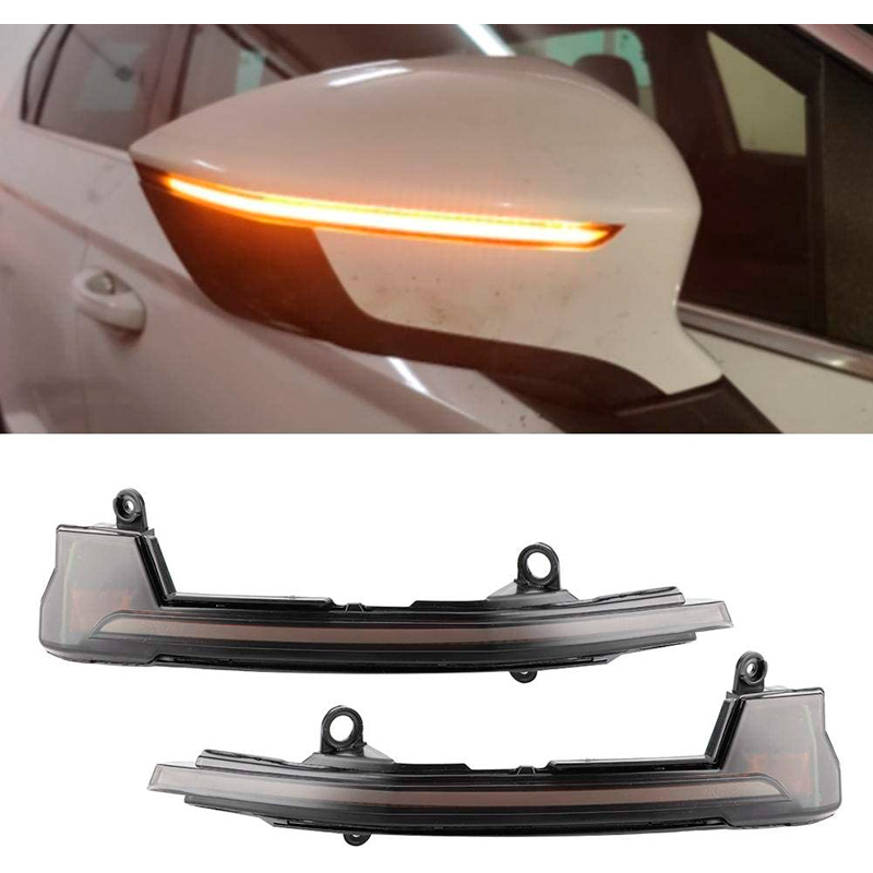 Set de Clignotants de Rétroviseurs LED sur mesure pour Seat (Cupra) Ateca 2016- & Seat Tarraco 2019- - Fumée - incl. Feux Dynamiques