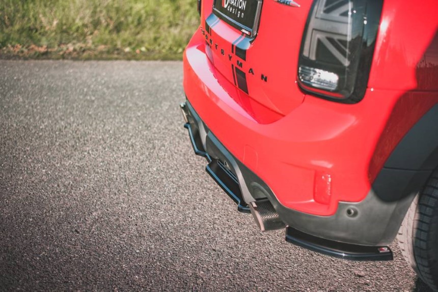Achterzijde skirts Mini Countryman F60 Maxton Design glans zwart