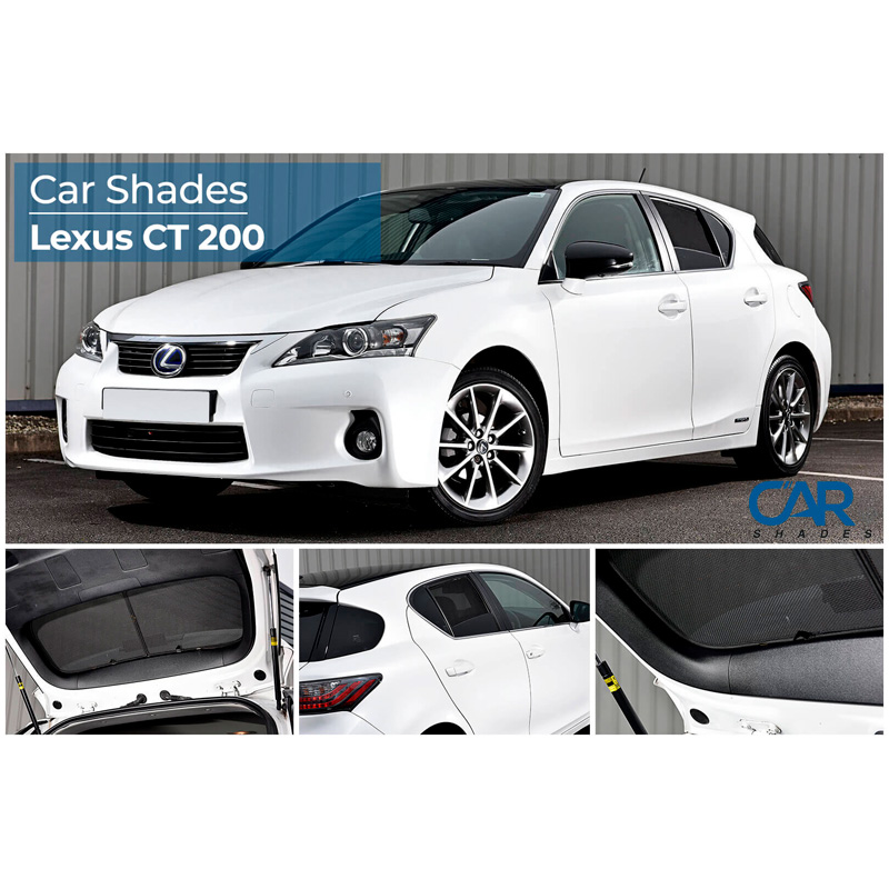 Set de Car Shades sur mesure pour Lexus CT200H 2011-2022 (6-pièces)