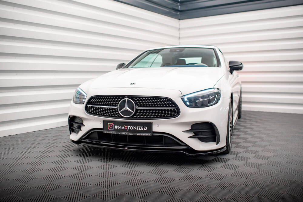 Voorspoiler V.1 Mercedes E Klasse AMG Pakket W213 / C238 Maxton Glans Zwart