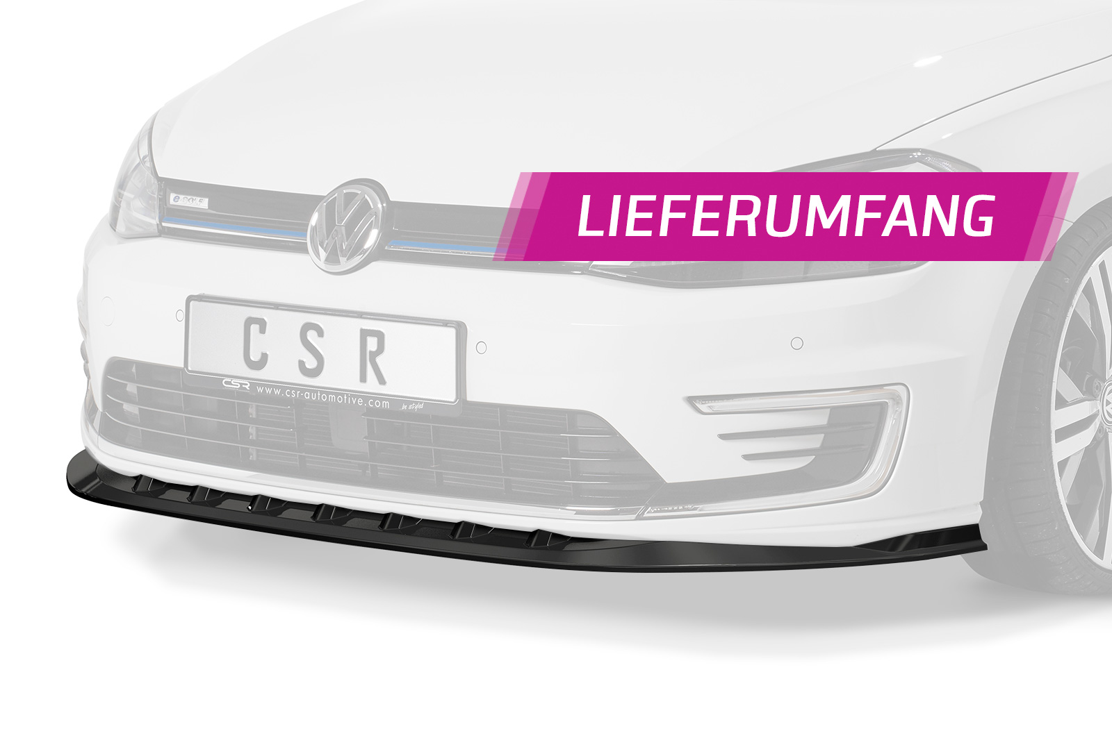 Voorspoiler Volkswagen Golf-E Zwart Glans CSR