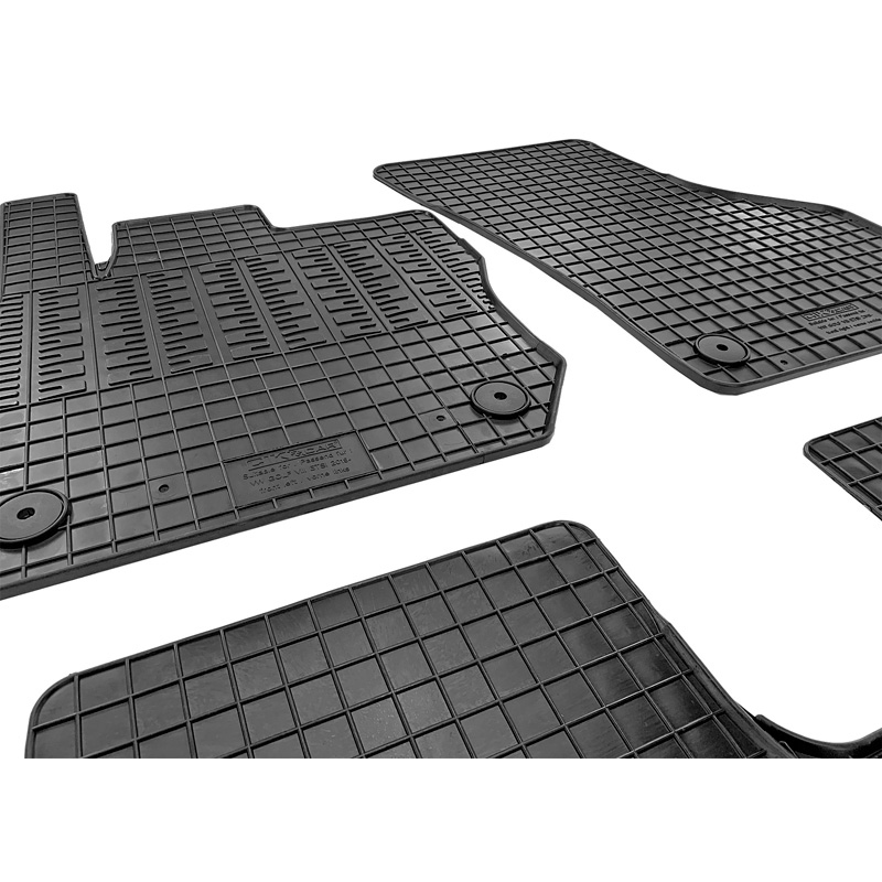 Set tapis de caoutchouc sur mesure pour Volkswagen Golf VIII eTSI HB 5-portes & Variant 2020- (4-pièces + points de fixage)