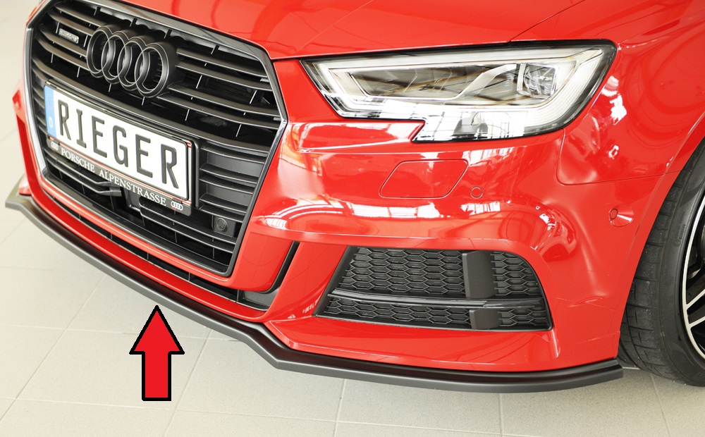 Voorspoiler passend voor Audi A3 8V S-line Rieger