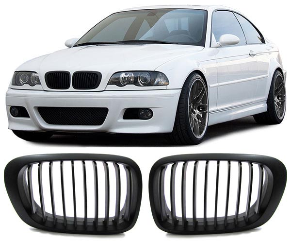 Grill zwart ribben BMW E46 coupe/cabrio