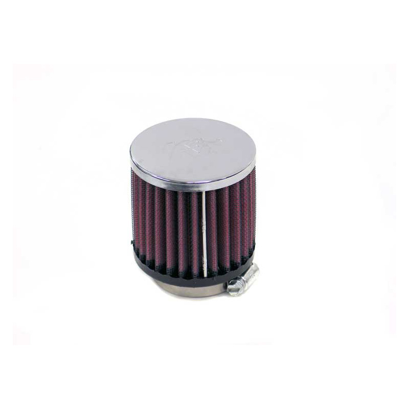 K&N Filtre à Air Universel Cylindrique 54mm raccordement, 76mm diamètre, 76mm hauteur (RC-1910)
