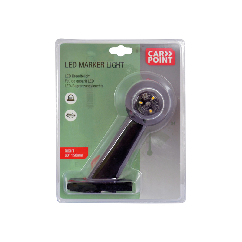 Carpoint Feu de Gabarit de Remorque LED Droite 60° Rouge/Blanc 150mm