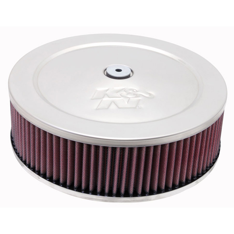 K&N Filtre à Air rond - 67mm raccord, 229mm diamètre, 105mm hauteur (60-1080)