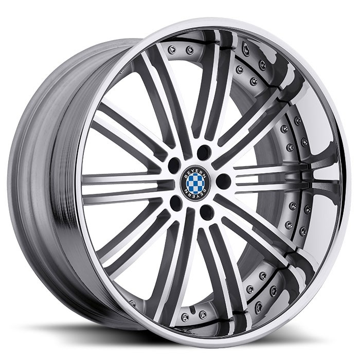 Velgen Beyern Baroque 19x8,5 5x120 ET18 Zilver Machined Face + C