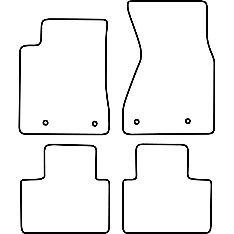 Set de tapis de sol en velours sur mesure pour Audi A8 1994-2002