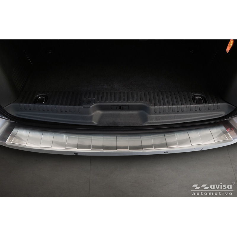 Avisa Protection de seuil arrière inox sur mesure pour Citroën Space Tourer & Jumpy 2016- / Peugeot Traveller & Expert 2016- / Toyota Proace Verso 2016- / Opel Vivaro & Zafira Life 2019-
